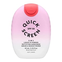 The Quick Flick Quick Screen SPF 50 3 In 1 Liquid To Powder Mattifying Sunscreen Serum & Makeup Primer