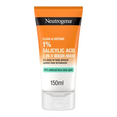 Neutrogena Clear & Defend 1% Salicylic Acid 2-In-1 Wash Mask