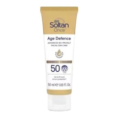 Boots Soltan Once Age Defence Advanced 8Hr Protect Facial Sun Care Cream SPF 50