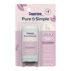 Coppertone Pure And Simple Baby Sunscreen Stick SPF 50
