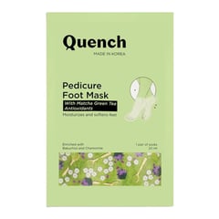 Quench Botanics Pedicure Foot Mask With Matcha Green Tea Antioxidants