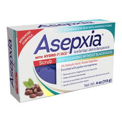 Asepxia Scrub Acne Bar Soap Deep Cleansing With 2% Salicylic Acid