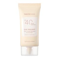 Thank You Farmer Sun Project Rice Tinted Mineral Sunscreen SPF 40