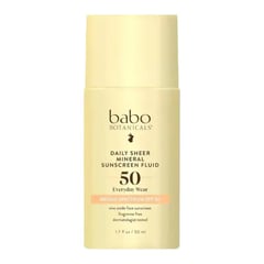 babo botanicals Daily Sheer Mineral Sunscreen Fluid SPF 50