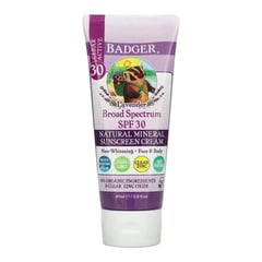 Badger Lavender Broad Spectrum SPF 30 Zinc Oxide Sunscreen Cream