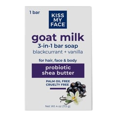 Kiss My Face Goat Milk 3-In-1 Bar Soap