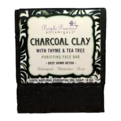 Purple Prairie Charcoal Clay With Thyme & Tea Tree Purifying Face Bar