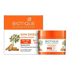 Biotique Sun Shield Sandalwood Sunscreen Ultra Protective Face Cream SPF 50+