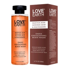 Love Earth 水楊酸、甘醇酸與菸鹼醯胺每日去角質沐浴乳