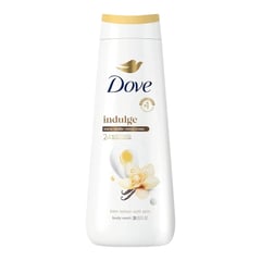Dove Indulge فانيلا دافئة + كريمة حلوة، غسول للجسم يمنح بشرة ناعمة كأنها مرطبة لمدة 24 ساعة