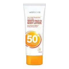 Watsons Very High Protection Sunscreen White Face & Body Lotion SPF 50+