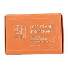 Ellana Mineral Cosmetics Keep Clean And Bright Papaya Plus Clairblanche Face And Body Soap