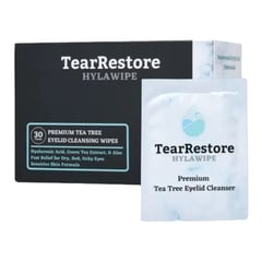 TearRestore Hylawipe Premium Tea Tree Eyelid Cleanser