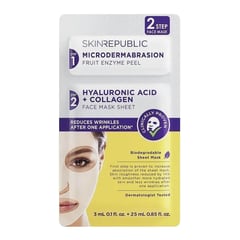 Skin Republic Two Step Hyaluronic Acid And Collagen Face Mask