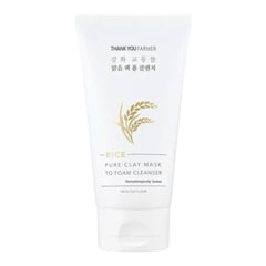 Thank You Farmer Rice Pure Clay Mask To Foam Cleanser