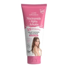 Luxe Organix Niacinamide + Alpha Arbutin Velvet Shower Salt Scrub