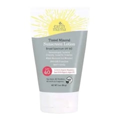 Earth Mama Organics Tinted Mineral Sunscreen Lotion SPF 40