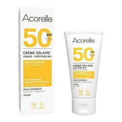 Acorelle Crème Solaire Visage SPF 50 Certifiée Bio