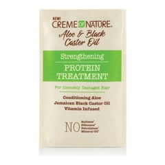 Creme of Nature علاج بروتين مقوٍّ بالألوفيرا وزيت الخروع الأسود