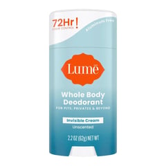 Lume Whole Body Deodorant Invisible Cream Stick