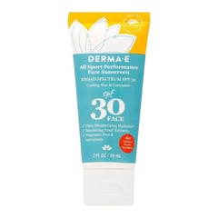 Derma E All Sport Performance Face Sunscreen SPF 30, Cooling Aloe & Cucumber