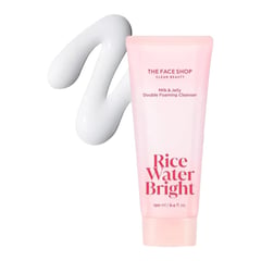 The Face Shop Rice Water Bright Milk & Jelly Double Foaming Cleanser