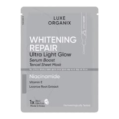 Luxe Organix Whitening Repair Ultra Light Glow Serum Boost Mask