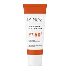 Sinoz Yağlı Ciltlere Özel Aydınlatıcı Yüksek Korumalı Yüz Güneş Kremi SPF50+ / PA++++