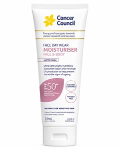 Cancer Council Face Daywear Moisturiser Invisible SPF50+