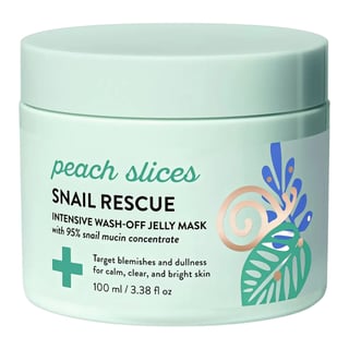 Peach Slices Snail Rescue قناع مكثف يُغسل بالماء