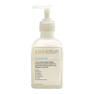 LuxeBeauty Hyaluronic Acid Luxurious Face, Neck & Hand Moisturizer Unscented مرطب فاخر للوجه والرقبة واليدين بحمض الهيالورونيك ومن دون عطر