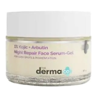 The Derma Co 1% Kojic + Arbutin Night Repair Face Serum-Gel