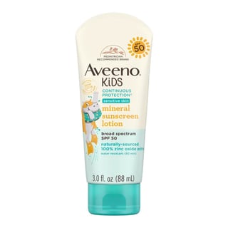 Aveeno Kids Continuous Protection Mineral Sunscreen Lotion SPF 50