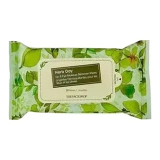 The Face Shop Herb Day Lip & Eye Makeup Remover Tissue