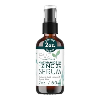Eva Naturals 12% Niacinamide Serum for Face + 2% Zinc and Hyaluronic Acid