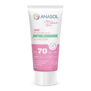 Anasol Protetor Solar Facial Antioleosidade + Clareador SPF 70