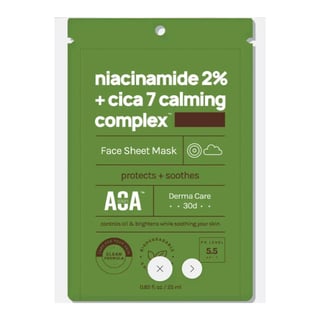 AOA Skin Niacinamide 2% + CICA 7 Calming Complex Sheet Mask