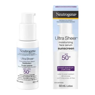Neutrogena Ultra Sheer Moisturizing Face Serum Sunscreen SPF50+