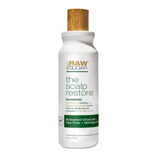 Raw Sugar Shampoo Scalp Restore Activated Charcoal + Tea Tree + Moringa Oil