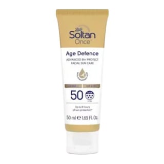Boots Soltan Once Age Defence Advanced 8Hr Protect Facial Sun Care Cream SPF 50