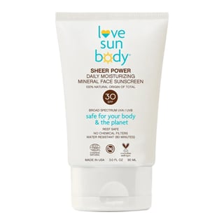 Love Sun Body Sheer Power Daily Moisturizing Mineral Face Sunscreen SPF 30