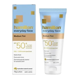 Hamilton Everyday Face Matte Tinted Sunscreen SPF 50+