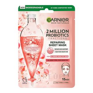 Garnier 2 Million Probiotic Fractions Repairing Face Sheet Mask