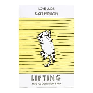 Love, Jude Cat Pouch Lifting Essence Black Sheet Mask
