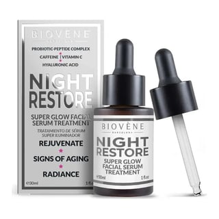 Biovène Barcelona Night Restore Super Glow Facial Serum Treatment