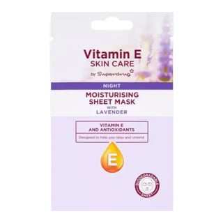 Superdrug Vitamin E Night Lavender Sheet Mask