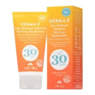 Derma E Sun Defense Mineral Oil Free Sunscreen SPF 30 Face