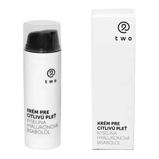 two cosmetics Face Cream for Sensitive Skin with Bisabolol and Hyaluronic Acid