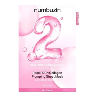 Numbuzin No.2 Rose PDRN Collagen Plumping Sheet Mask