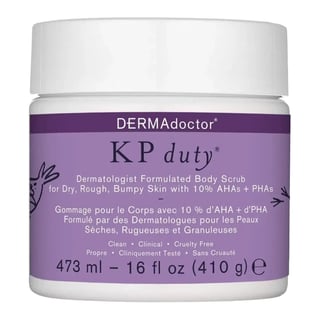 DERMAdoctor KP Duty Body Scrub Exfoliant for Keratosis Pilaris & Dry, Rough, Bumpy Skin with 10% AHAs + PHAs
